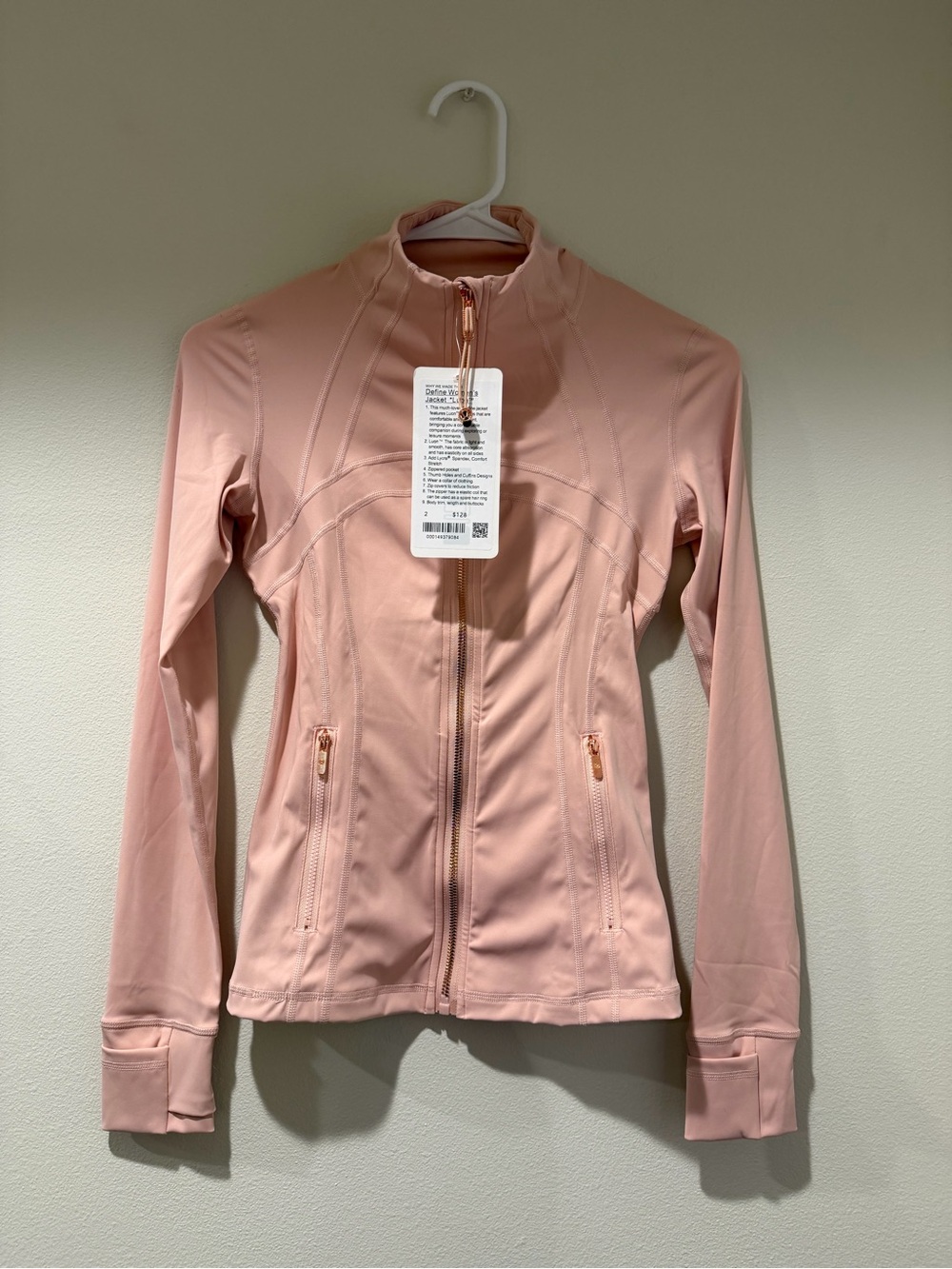 lululemon athletica Rose Pink Zip-Up Bomber Jacket